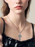 wholesale 925 Sterling Silver Celtic Knot Cross Pendant on 24+2 Chain - Mens Jewelry-0-4