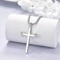 wholesale 925 Sterling Silver Dumbbell Cross Pendant Necklace  for Women Men Sport s-0-1