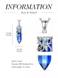 TOUPOP Sterling Silver Crystal Ocean Necklace Beach Jewelry Gift-0-4