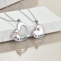 wholesale 925 Sterling Silver Heart Pendant Necklaces Big Sister Little Sister Matching Set Gift for Mother Daughter Wife-0-1