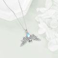 wholesale 925 Sterling Silver Rainbow Moonstone Spider Pendant Necklace for Women Gothic Halloween s-0-5