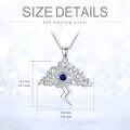 wholesale 925 Sterling Silver Blue Evil Eye Star of David Horn Pendant Necklace-0-2