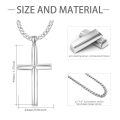 wholesale 925 Sterling Silver Cross Pendant Necklace Wholesale With Curb Chain-0-3
