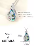 TOUPOP Sterling Silver 12 Month Birth Flower Cremation Urn Necklace-0-2