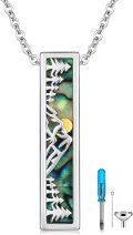 wholesale 925 Sterling Silver Abalone Shell Tree of Life Urn Keepsake Pendant Necklace for Ashes-0-0