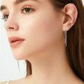 wholesale Sterling Silver Nickel Free Threader Chain Dangle Earrings for Women-0-9