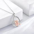wholesale 925 Sterling Silver I Love You Forever Dog Pendant Necklaces Gift for Women-0-3