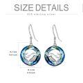 TOUPOP Sterling Silver Blue Crystal Animals Dangle Drop Earrings-0-4
