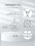 TOUPOP Sterling Silver Compass Pendant Necklace Jewelry Gift For Women-0-3