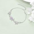 wholesale 925 Sterling Silver Butterfly Bracelet Gifts for Women Mother Wife Sisters-0-3