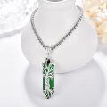 wholesale 925 Sterling Silver Green Agate Natural Stone Healing Crystal Tree of Life Pendant Necklace-0-2
