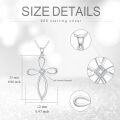 wholesale 925 Sterling Silver Infinity Cross Pendant with Cubic Zirconia Necklaces for Women s 45cm Chain Length-0-4