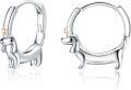 wholesale 925 Sterling Silver Dog Huggie Hoop Earrings Gift for Women-0-0