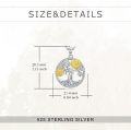 wholesale 925 Sterling Silver Sunflower Tree of Life Family Pendant Necklace for Mothers and Grandmothers-0-3