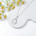 wholesale 925 Sterling Silver Blue Moonstone Teardrop Filigree Pendant Necklace-0-39