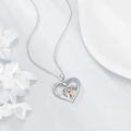 wholesale 925 Sterling Silver Sister Forever Friends Pendant Heart Necklace-0-2