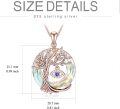 wholesale TOUPOP Evil Eye Necklace 925 Sterling Silver Tree Of Life Circle Crystal Pendant Necklace Protection Jewelry Amulet Christmas Gifts For Women Her -0-5