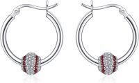wholesale Nickel-Free 925 Sterling Silver Baseball Hoop Earrings for Women, Hypoallergenic Lightweight Sport Jewelry Gift for Fans Players Mom Sister-Baseball Earrings