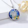 TOUPOP Sterling Silver Crystal Tree Of Life Chicken Duck Goose Necklace-0-3