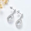 wholesale 925 Sterling Silver Teardrop Earrings Wholesale With Opal And Diamonds-0-3