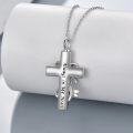 wholesale 925 Sterling Silver Dragonfly Cross Urn Keepsake Memorial Jewelry for Women-0-2