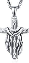 wholesale 925 Sterling Silver Jesus Christ INRI Cross Crucifix Pendant Necklace for Men & Women-0-0
