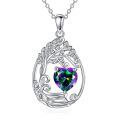 wholesale 925 Sterling Silver Heart Pendant Necklace Wholesale Gold Plated-0-131