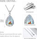 wholesale 925 Sterling Silver Moonstone Parrot Tree of Life Pendant Necklace - Mother Daughter s for Mom & Girls-0-3
