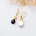 wholesale 925 Sterling Silver Teardrop Lapis Lazuli Leverback Earrings Wholesale - Bohemian Bridal  for Her-0-2