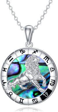 wholesale Sterling Silver Zodiac Constellation Pendant Necklace for Women-Leo (7.23-8.22)-Leo (7.23-8.22)