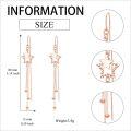 wholesale Rose Gold Plated 925 Sterling Silver Star Threader Earrings with Shiny Tassel Beads for Women Day to Night Gift-0-2