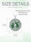 wholesale 14K Gold Sterling Silver Jade Tree of Life Necklace for Women-0-60