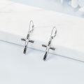 wholesale 925 Sterling Silver Celtic Knot Cross Dangle Drop Earrings for Women-0-2