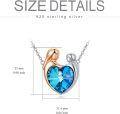wholesale TOUPOP Mothers Day Gifts For Mom Mom And Child Necklace Mom Necklaces Gift For Mom From Son Mom Gifts From Daughter With Blue Crystal Necklace Jewelry For Women -0-2