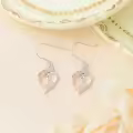TOUPOP Sterling Silver Rose Heart Butterfly Initial P Letter Drop Dangle Earrings-0-3
