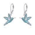 wholesale 925 Sterling Silver Turquoise Hummingbird Dangle Earrings Wholesale For Women-0-0