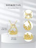 wholesale Sterling Silver 14K Gold Plated Mother Father Daughter Son Necklace Mother s Day Gift-0-21