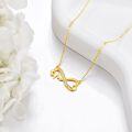 wholesale 14K Gold Cubic Zirconia Heart Infinity Pendant Necklace for Women-0-2
