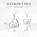 TOUPOP 925 Sterling Silver Mama Bear Necklace Mother Daughter Pendant Jewelry Gift-0-1