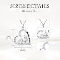 TOUPOP 925 Sterling Silver Mama Bear Necklace Mother Daughter Pendant Jewelry Gift-0-1