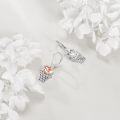 wholesale 925 Sterling Silver Basketball Heart Leverback Dangle Earrings Sporty Gift for Her-0-4