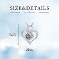 wholesale Sterling Silver Moissanite Love Memorial Photo Projection Necklace, 18 Cable Chain, Heartfelt Gift for Women-0-3