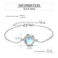 wholesale 925 Sterling Silver Opal Circle Chain Link Bracelet-0-19