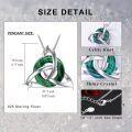wholesale TOUPOP Celtic Knot Necklace For Women Sterling Silver Trinity Knot Pendant Necklaces With Crystal Irish Jewelry Birthday Gift For Her Wife Girlfriend Mom Daughter -0-2