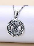 wholesale 925 Sterling Silver Saint Michael Archangel Medal Pendant Necklace for Women and Men-0-3