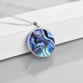 wholesale 925 Sterling Silver Abalone Shell Celtic Moon Black Cat Tree of Life Pendant Necklace for Women-0-4
