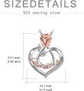 wholesale 925 Sterling Silver I Love You Grandma Necklace with Rose Flower and Heart Pendant for Women-0-5