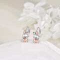wholesale 925 Sterling Silver Adorable Rabbit Heart Earrings-0-4