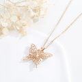 wholesale 925 Sterling Silver Plated Rose Gold Butterfly Pendant Necklace Minimalist Charm s for Her-0-1
