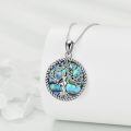 wholesale 925 Sterling Silver Abalone Shell Crystal Tree of Life Pendant Necklace for Women-0-2